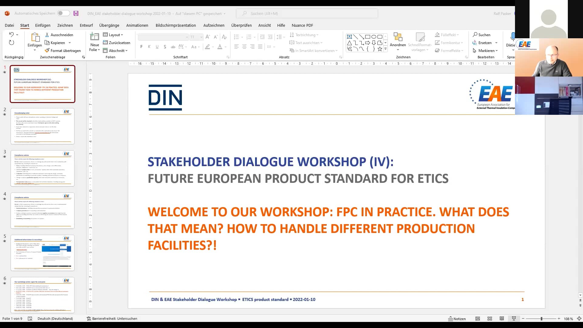 4th EAE Stakeholder Dialogue 10 January 2022 FPC in practice