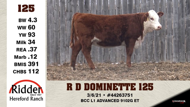 Lot #125 - R D DOMINETTE 125