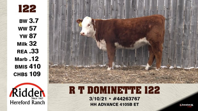 Lot #122 - R T DOMINETTE 122