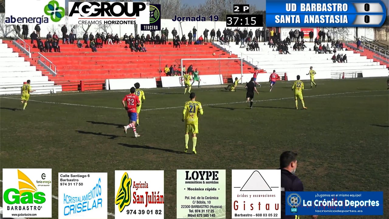(RESUMEN) UD Barbastro 0-0 Santa Anastasia / Jornada 19 / 3ª División