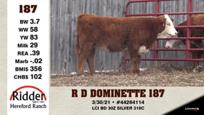Lot #187 - R D DOMINETTE 187