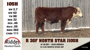 Lot #105H - R 30F NORTH STAR J105H