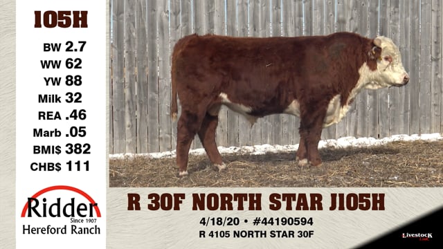 Lot #105H - R 30F NORTH STAR J105H