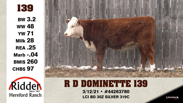 Lot #139 - R D DOMINETTE 139