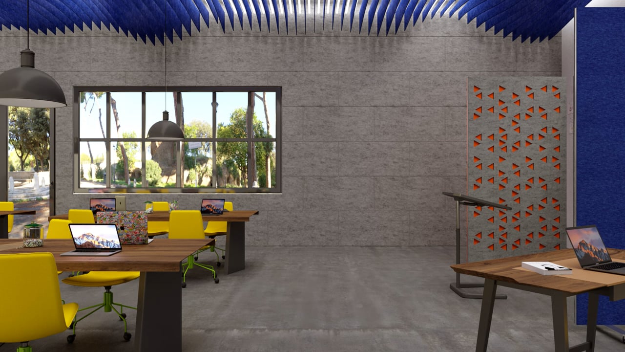 Acoustical Products Rendering for LAMVIN