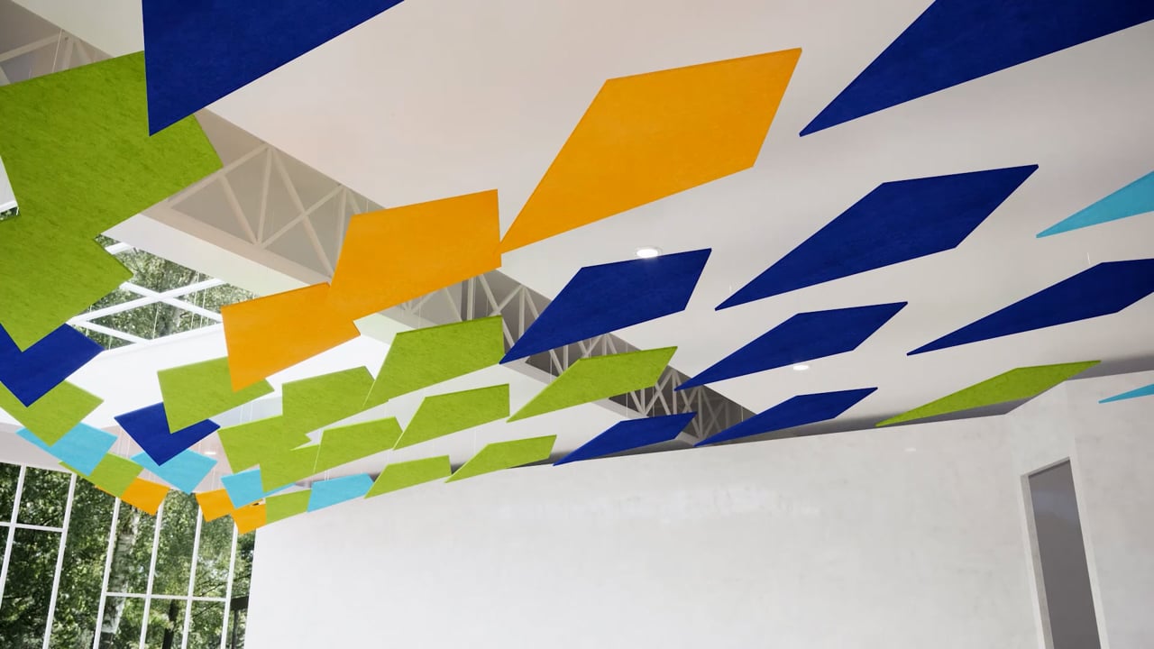 Acoustical Products Rendering for LAMVIN