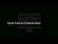 Excel from A-Z Course Intro