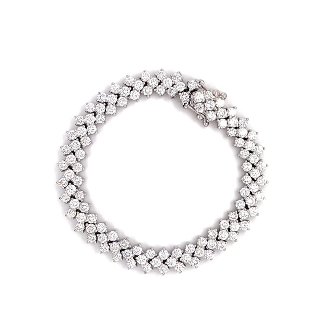 9.50 Karat Diamant Armband mit Fischgrätmuster aus Rotgold