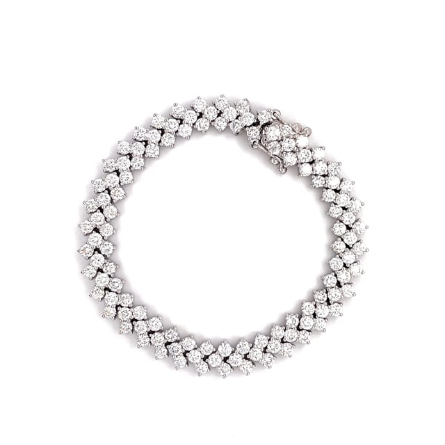 9.50 Ct bracelet in white gold with fishtail design