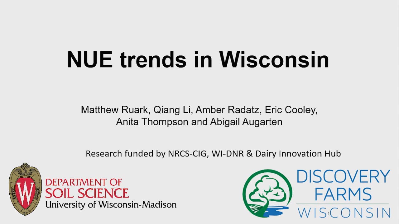 3) Nutrient Management: NUE trends in Wisconsin on Vimeo