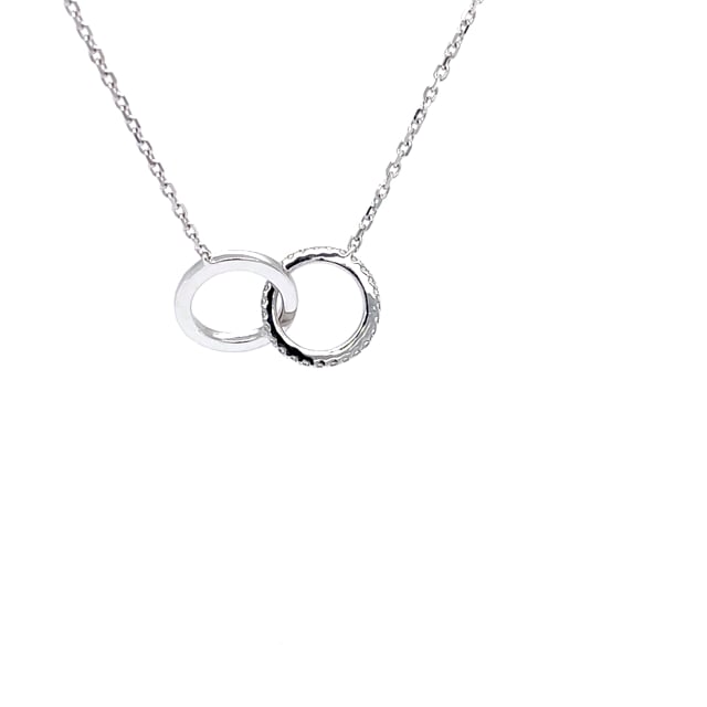 0.20 Karat Diamant Design Infinity Halskette aus Weißgold