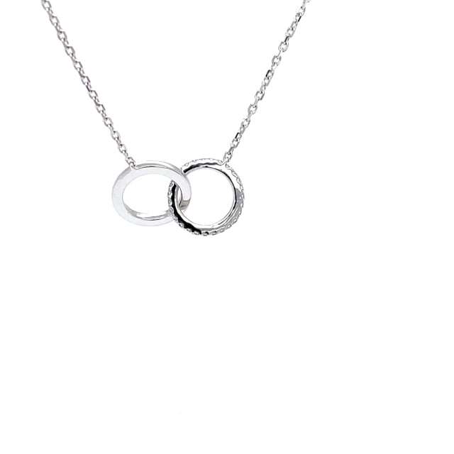 0.20 carat pendentif design Infinity en or blanc avec diamants