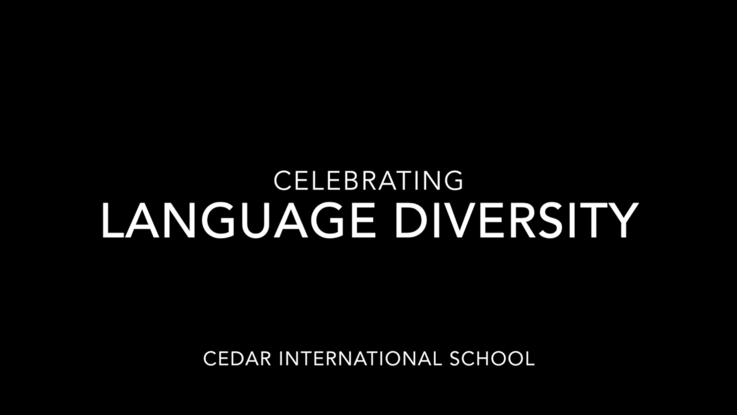 Language Diversity at Cedar