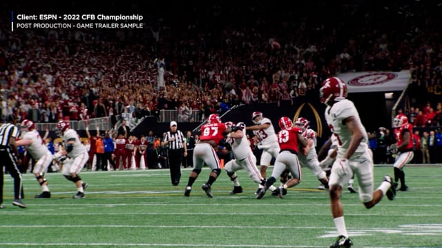 Upside Films - 2022 ESPN CFB National Championship Post Production Elements