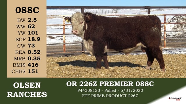Lot #088C - OR 226Z PREMIER 088C