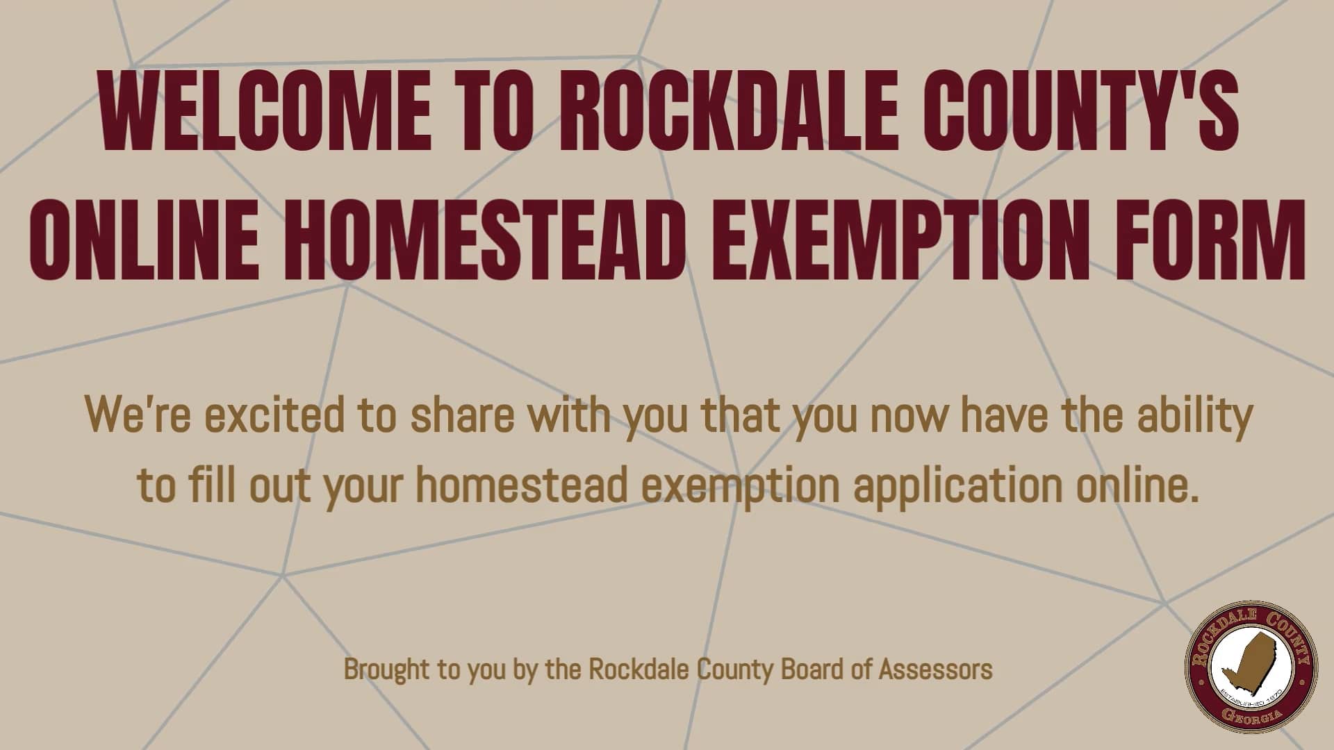 Board of Assessors Homestead Exemption online form on Vimeo