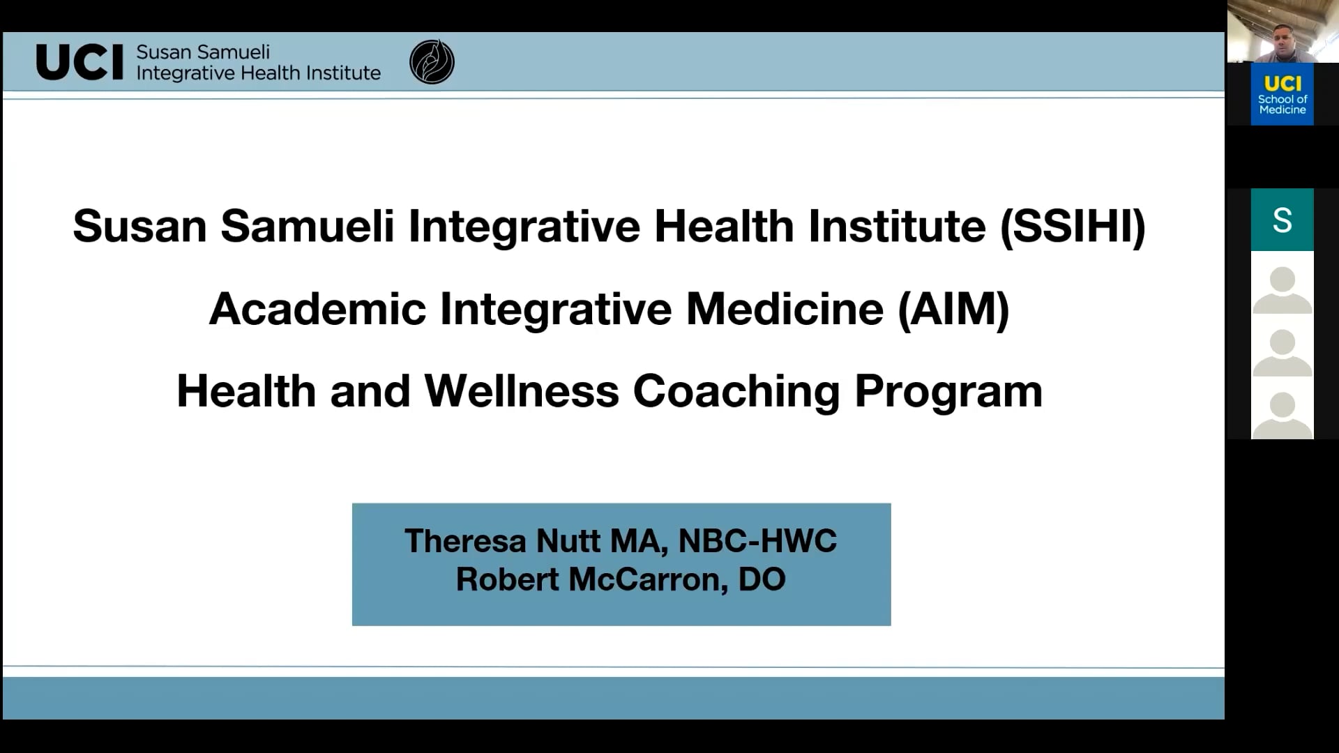 Susan Samueli Integrative Health Institute Academic Integrative