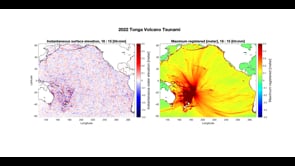 Eruzione a Tonga, la propagazione dello tsunami nel Pacifico