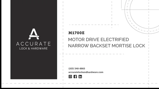 Accurate Lock & Hardware M8700E/M8800E Motor Drive Narrow Backset Electrified  Mortise Lock