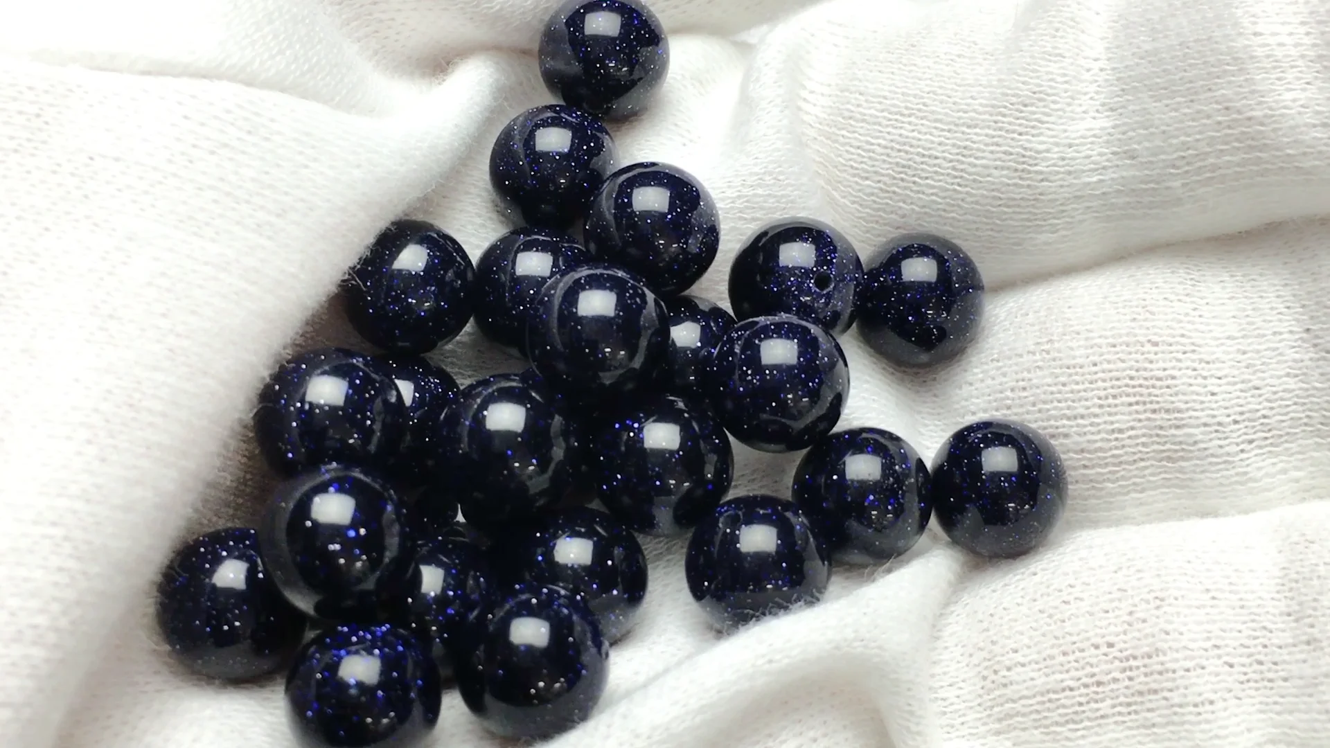 ブルーゴールドストーン 片穴ラウンド6mm・8mm・10mm 10粒220円