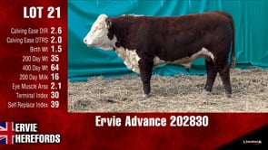 Lot #21 - Ervie Advance 202830