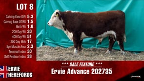 Lot #8 - Ervie Advance 202735