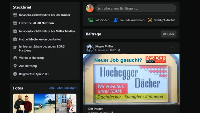 Was du am Profil nicht machen solltest (Kurz-Analyse)