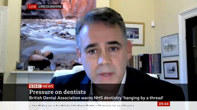 Shawn Charlwood speaks to the BBC on NHS dentistry crisis