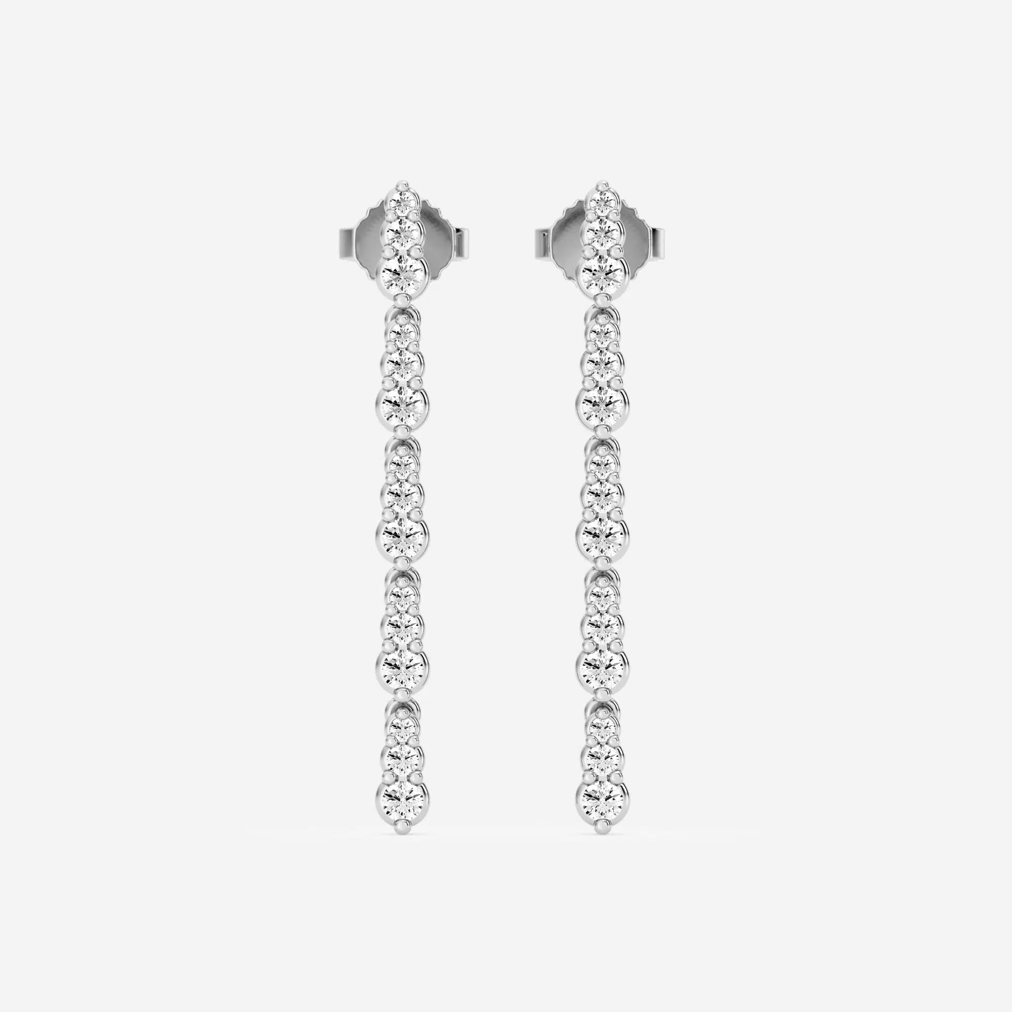 product video for Badgley Mischka 1/2 ctw Round Lab Grown Diamond Graduated Dangle Earrings