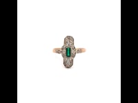 Diamond, Emerald, 18ct Ring 13208-5079