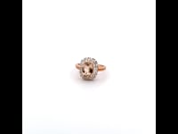 Diamond, Morganite, 14ct Ring 12959-8083