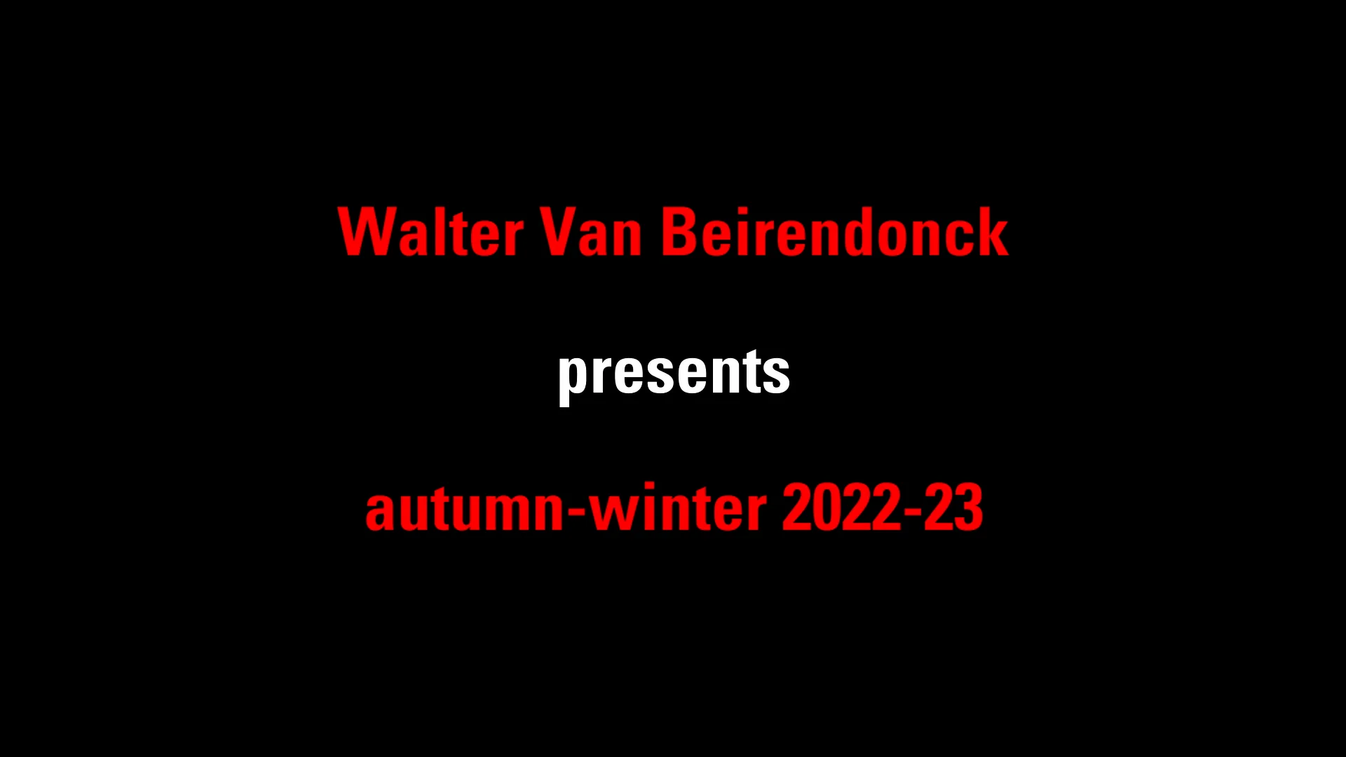 Walter Van Beirendonck on Vimeo