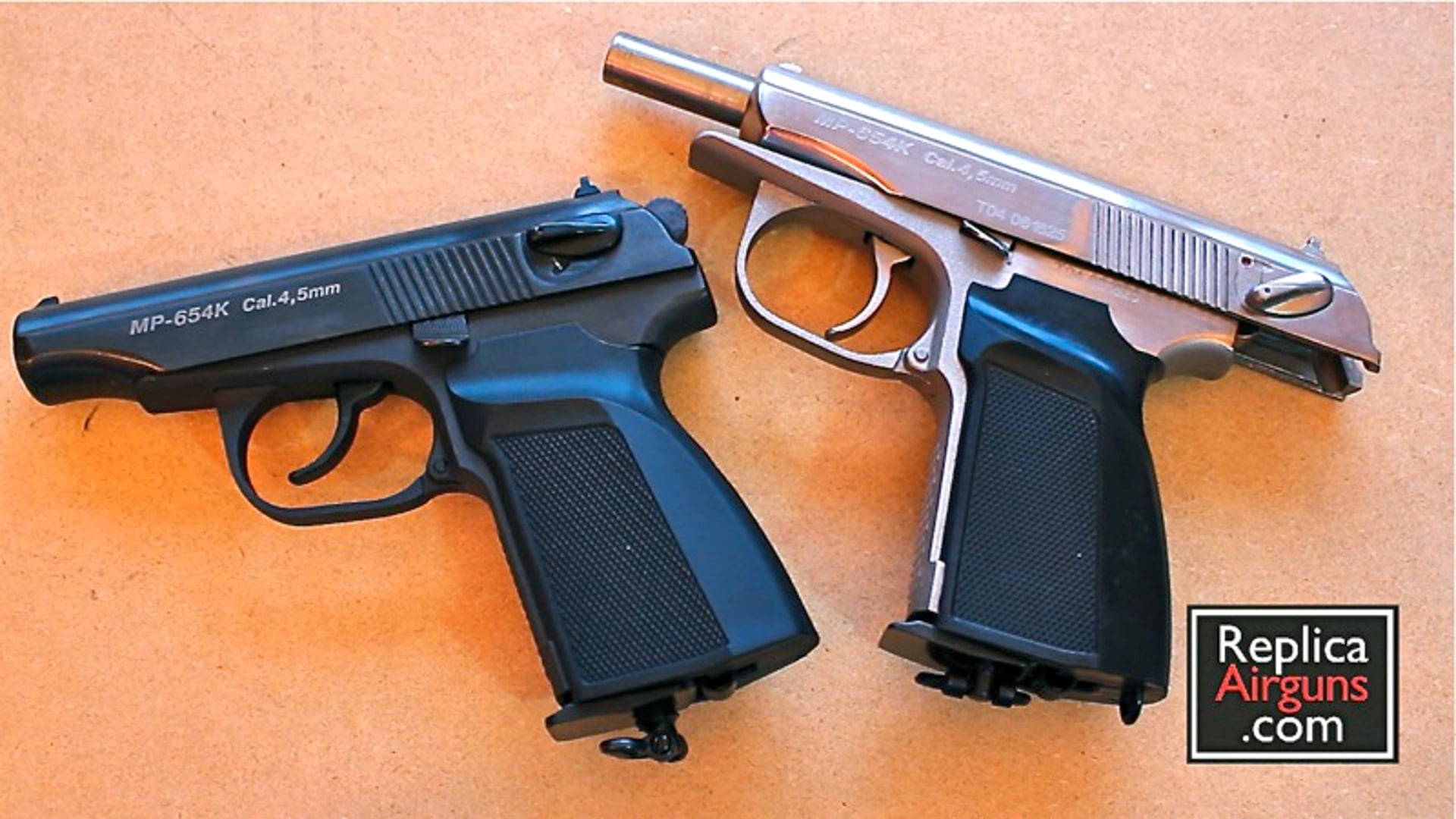 Video - Baikal Makarov MP-654K 4.5mm CO2 BB Pistol Comparison