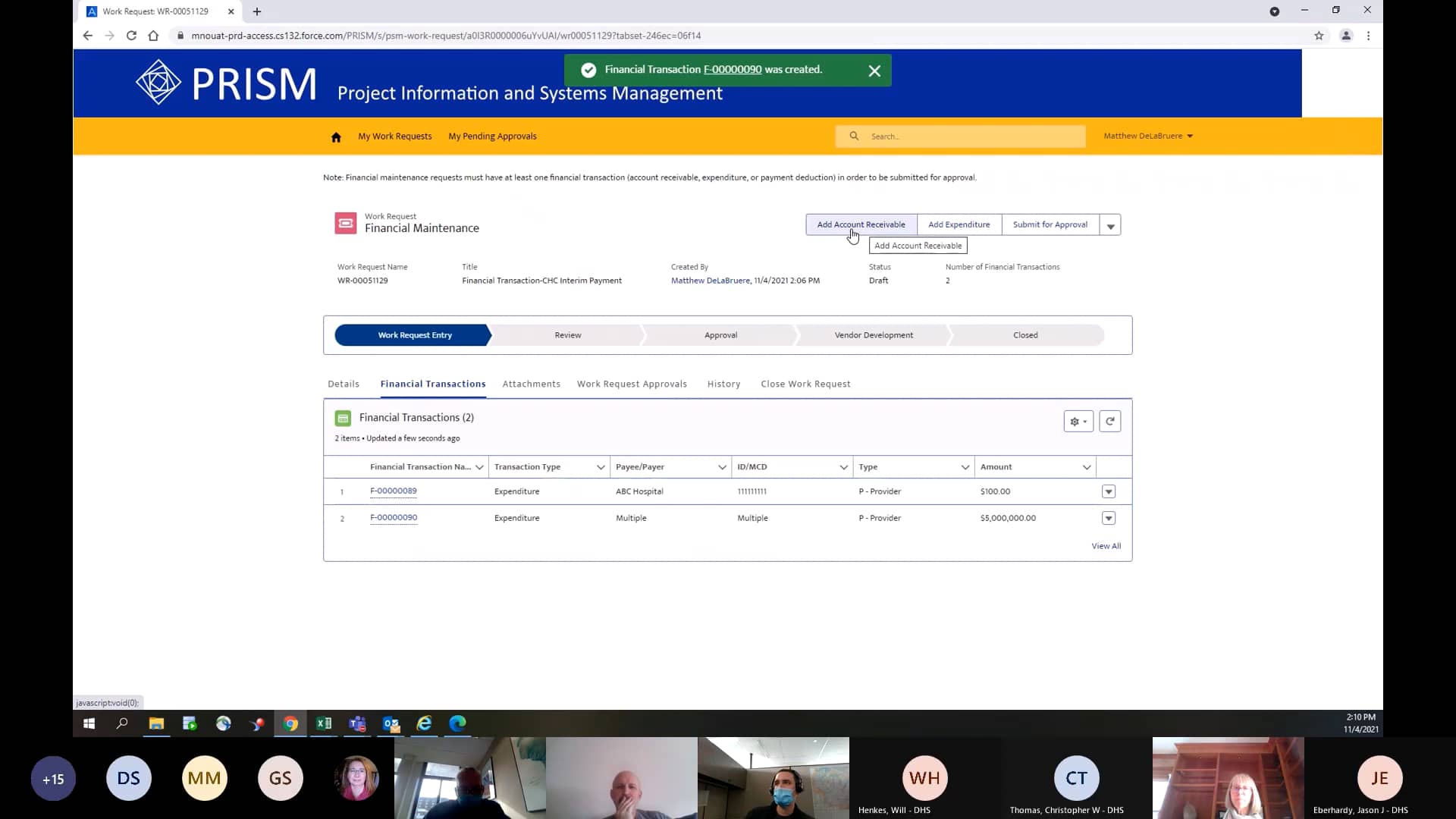 PRISM Financial Maintenance Training on Vimeo