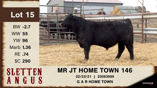 Lot #15 - OUT - MR JT HOME TOWN 146 - OUT