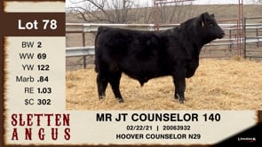 Lot #78 - MR JT COUNSELOR 140