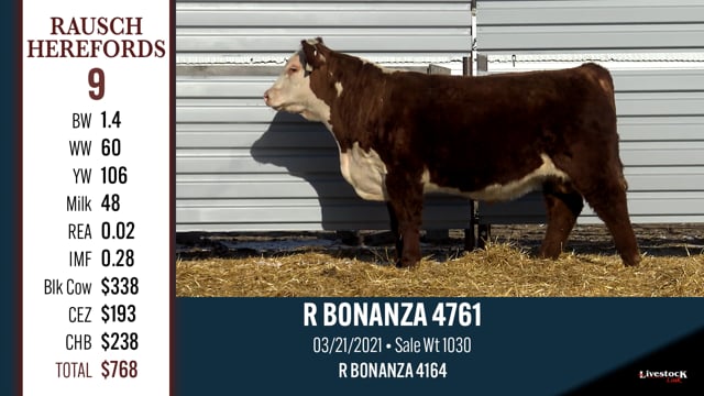 Lot #9 - R BONANZA 4761