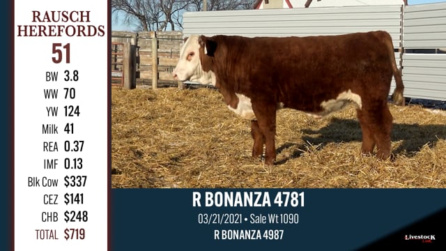 Lot #51 - R BONANZA 4781