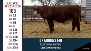 Lot #103 - GR ANODIZE 140