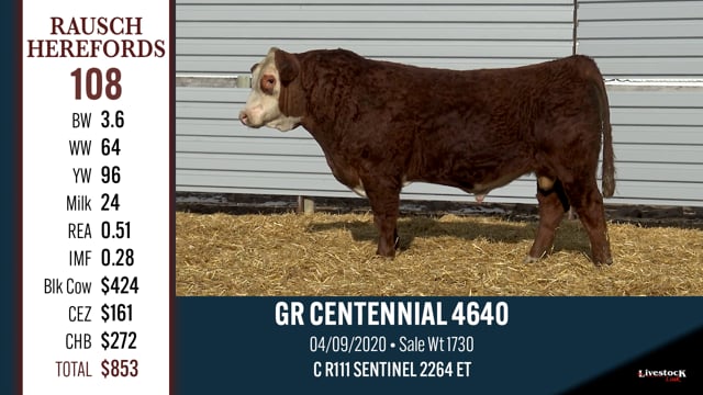 Lot #108 - GR CENTENNIAL 4640