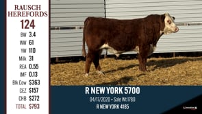 Lot #124 - R NEW YORK 5700