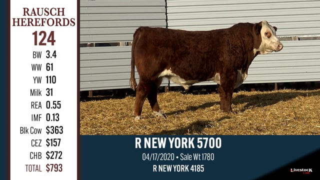 Lot #124 - R NEW YORK 5700