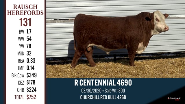 Lot #131 - R CENTENNIAL 5690