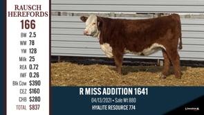 Lot #166 - R MISS ADDITION 1641
