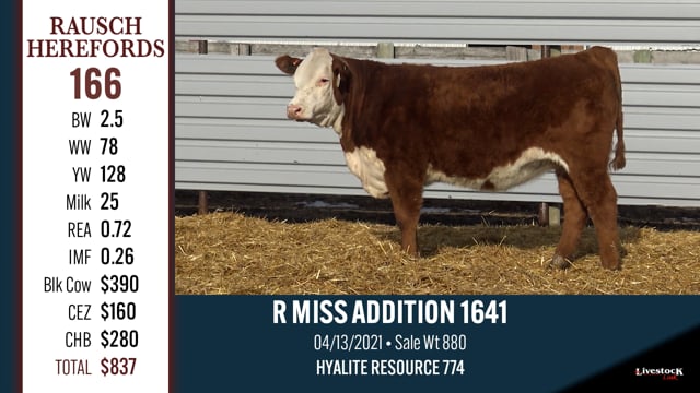 Lot #166 - R MISS ADDITION 1641