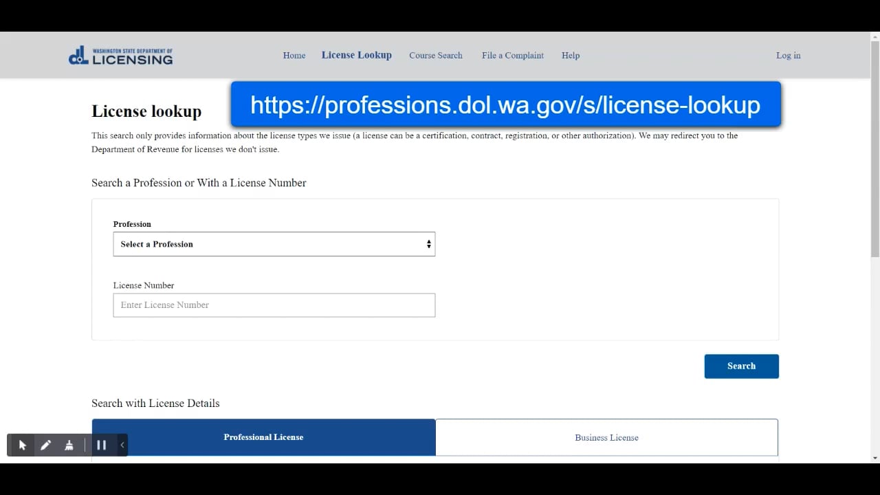 Washington Real Estate License Lookup On Vimeo