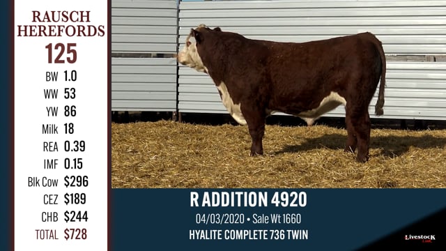 Lot #125 - R ADDITION 4920
