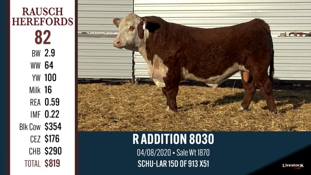 Lot #82 - R ADDITION 8030