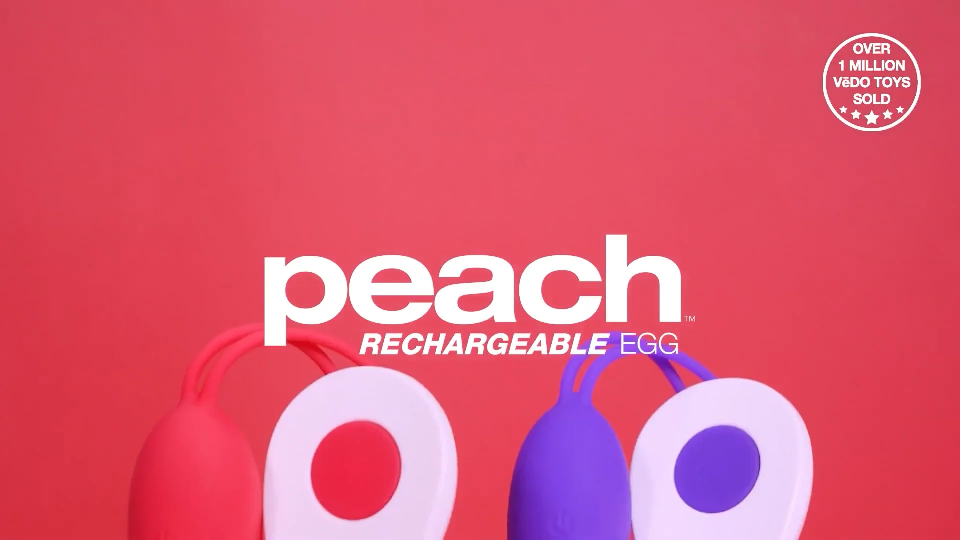 Vedo Peach Remote Control Rechargeable Egg Vibe