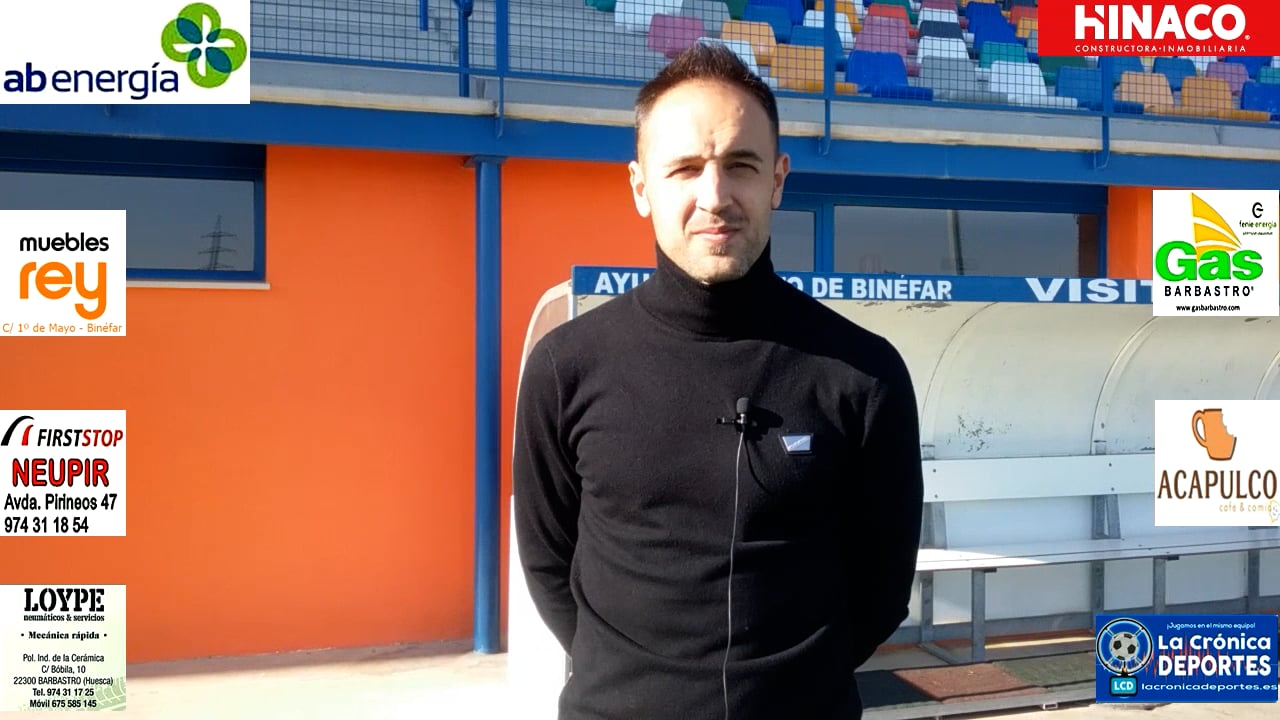 DAVID GIMÉNEZ (Entrenador CD Binéfar) CD Binéfar 1-0 Utebo / J 20 / 3ª División